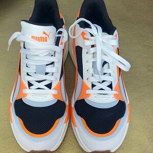 New!‎ Puma Men's Black, White, and Orange Sneakers - Size 10 (43 EUR)